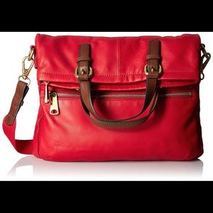 Fossil red “explorer tote”